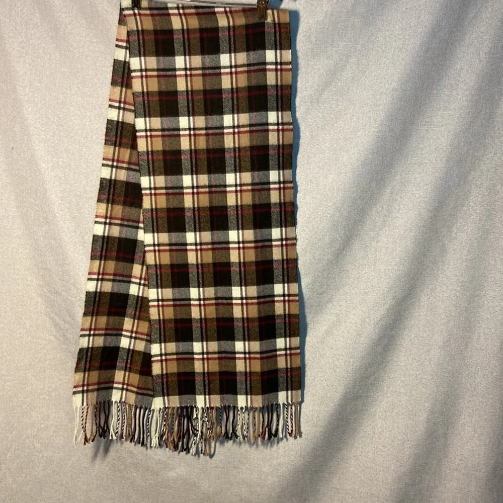 Classic Plaid 100% Cashmere Scarf.